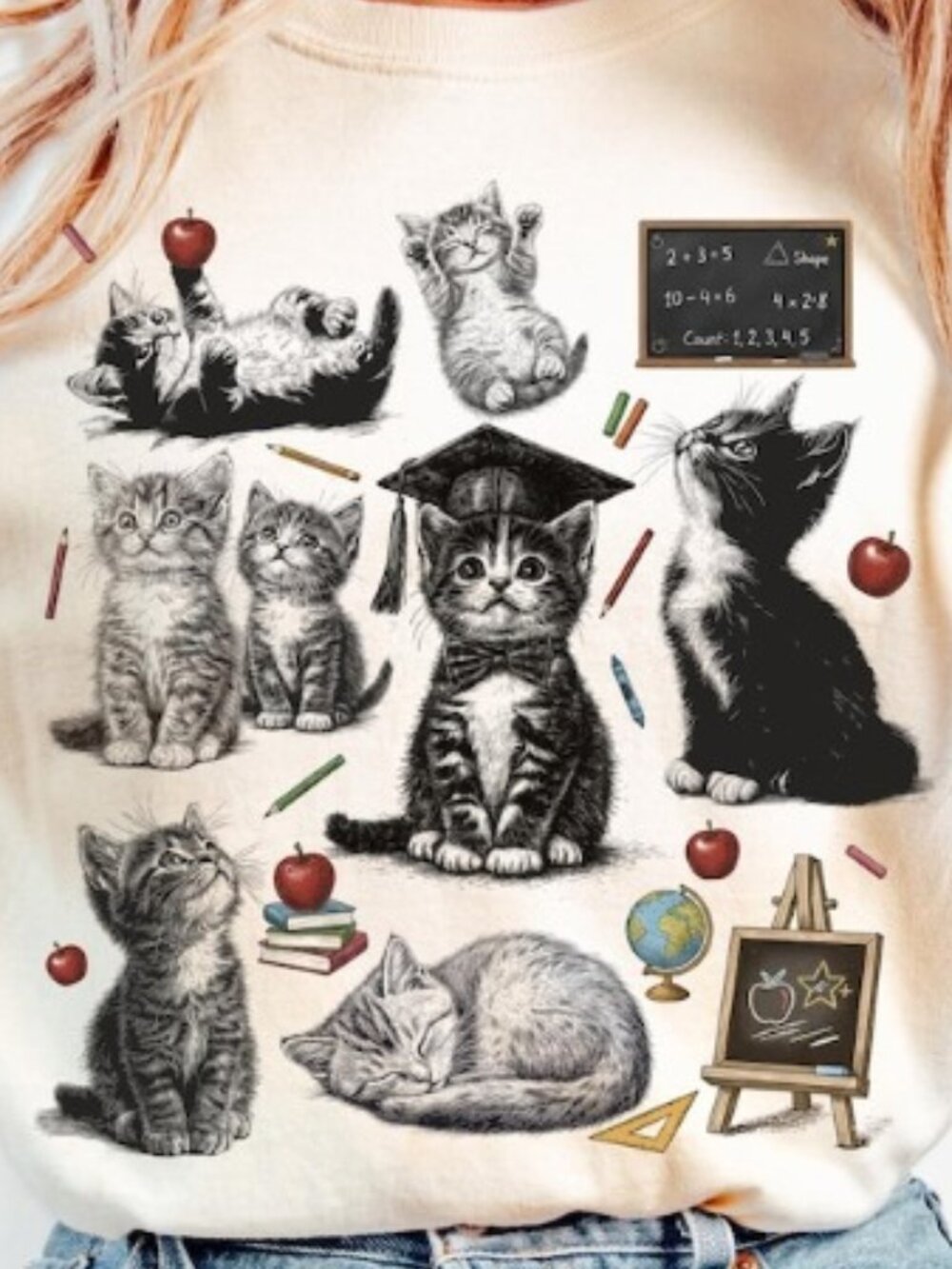 Teacher Cat Kitten Shirt - Picture 2 of 4